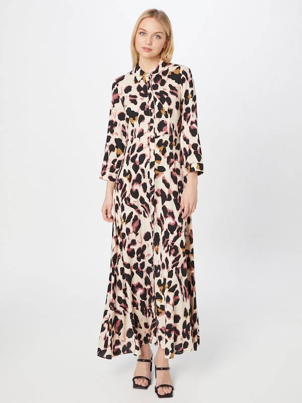 Y.A.S Shirt Dress 'YASSAVANNA' in Beige