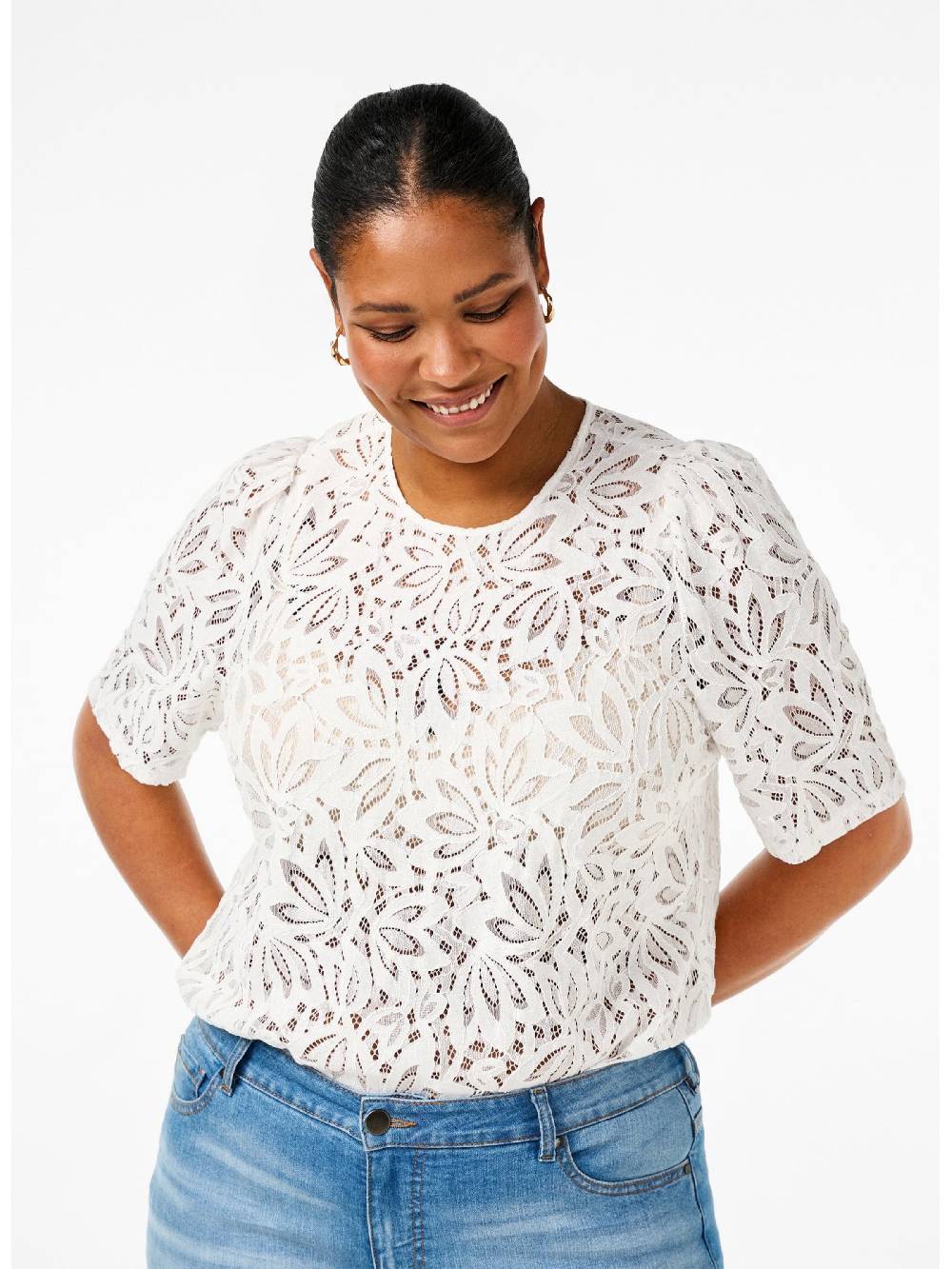 Zizzi Blouse In White
