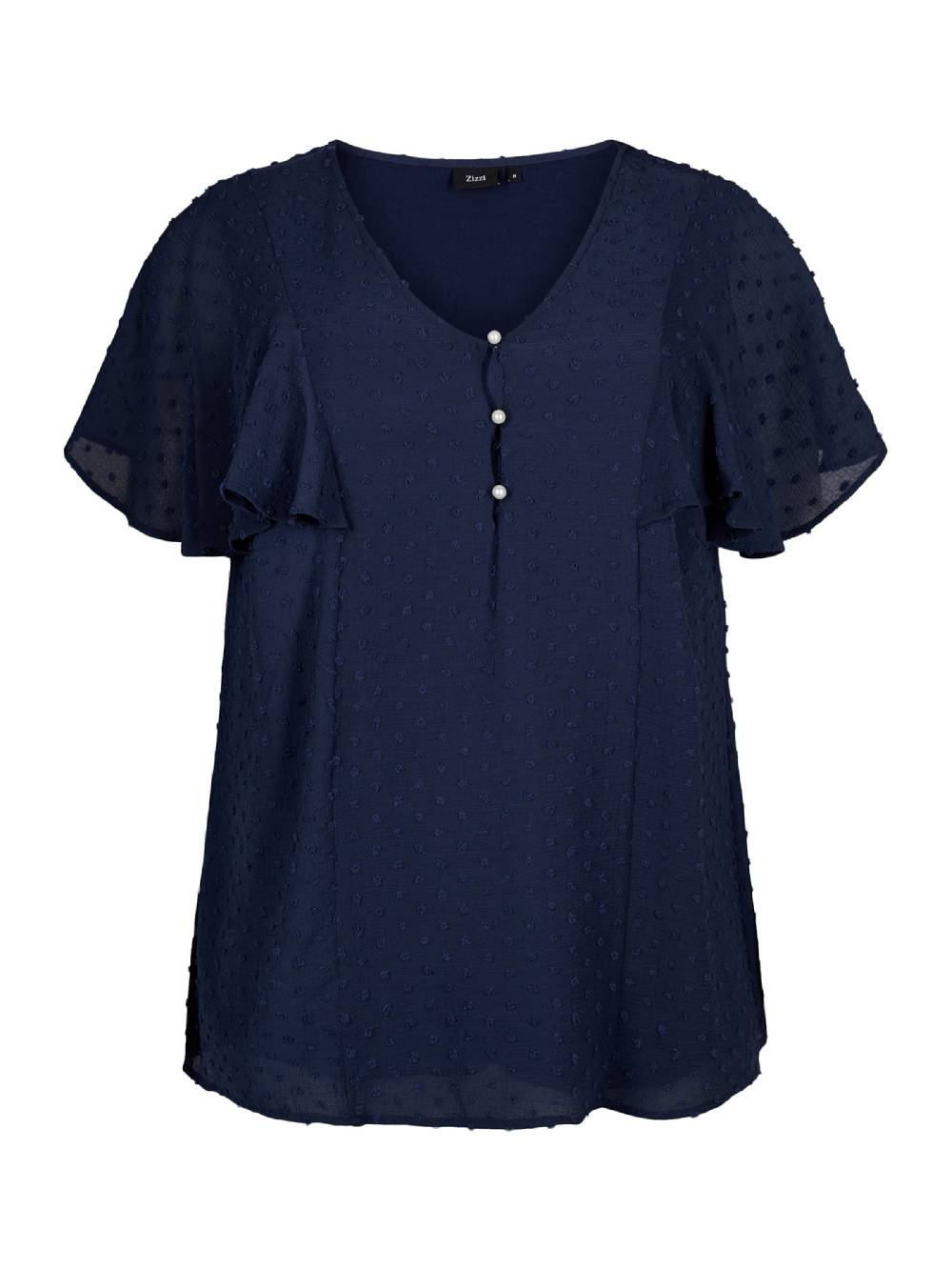 Zizzi Blouse 'MHAJAR' In Marine Blue