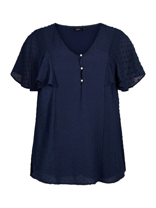 Zizzi Blouse 'MHAJAR' in Marine Blue