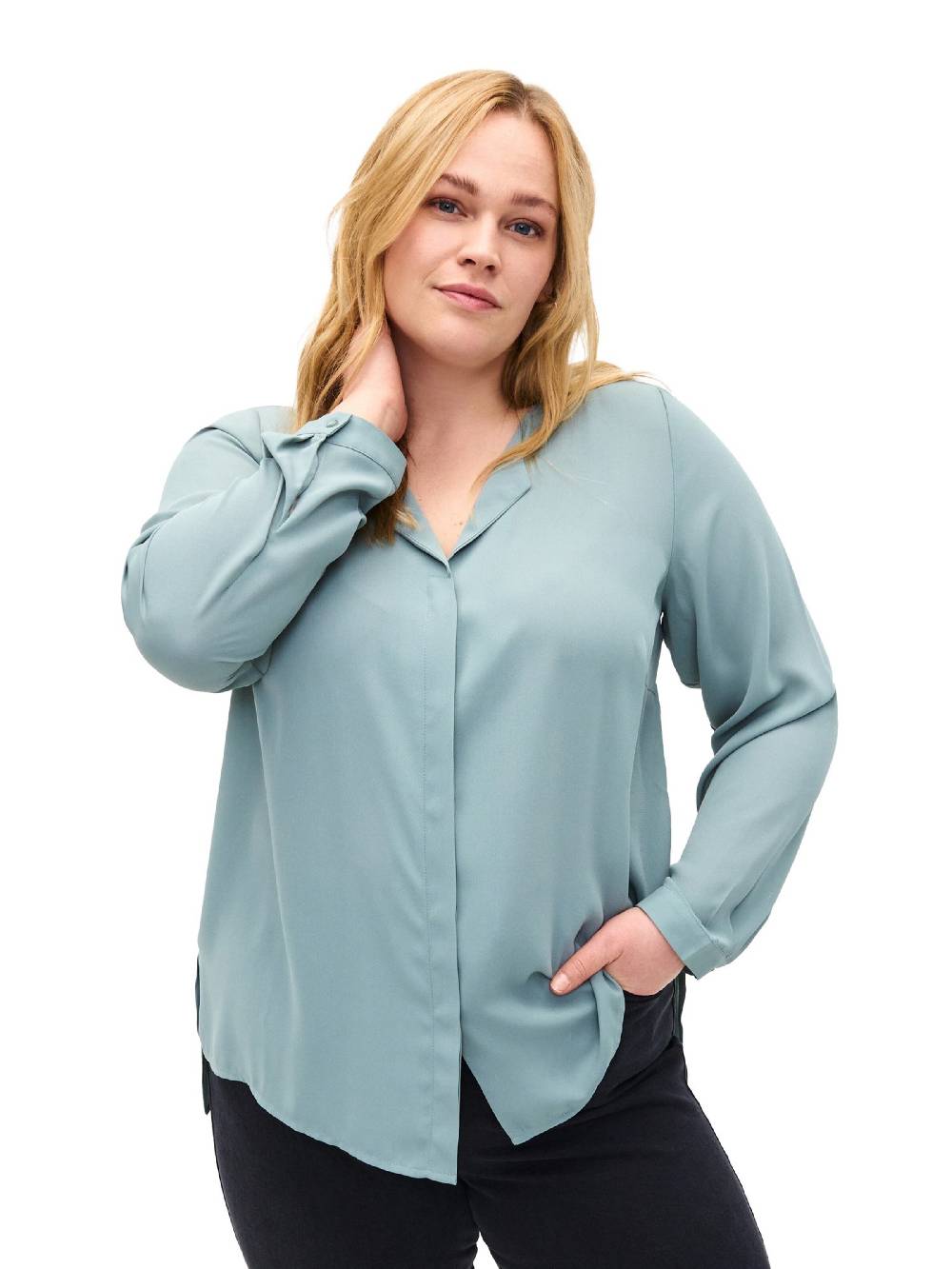 Zizzi Blouse 'Seli' In Green