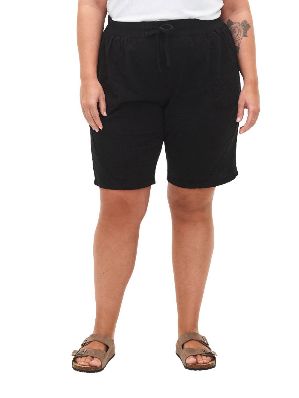 Zizzi Regular Pants 'JEASY' In Black