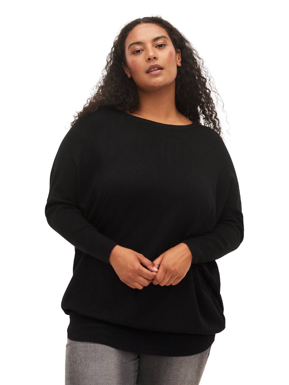 Zizzi Sweater 'CARRIE' In Black