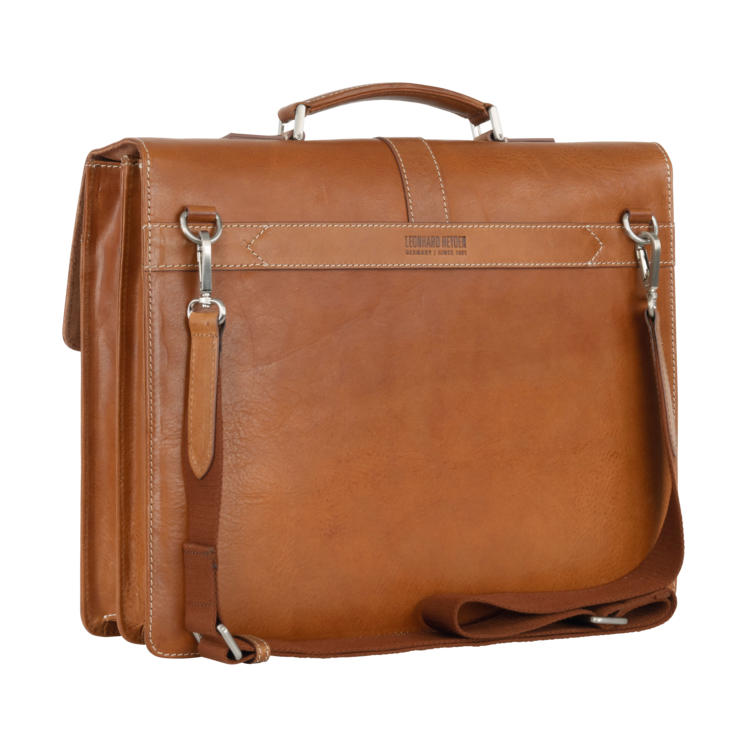 Leonhard Heyden Bergamo Aktenmappe 2 Fächer Hellbraun