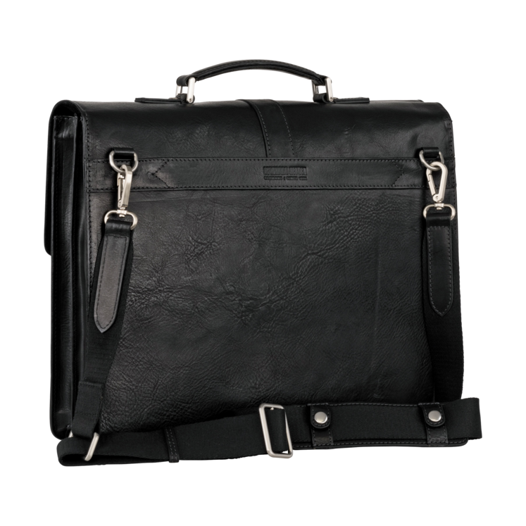 Leonhard Heyden Bergamo Aktenmappe 2 Fächer Schwarz