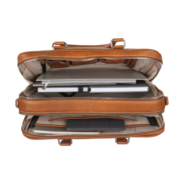 Leonhard Heyden Bergamo RV-Aktenmappe 2 Fächer Hellbraun