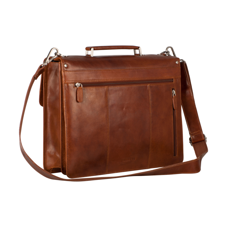 Leonhard Heyden Cambridge Aktenmappe 2 Fächer Cognac