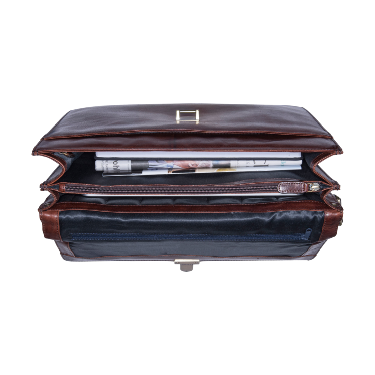 Leonhard Heyden Cambridge Aktenmappe 2 Fächer Rotbraun