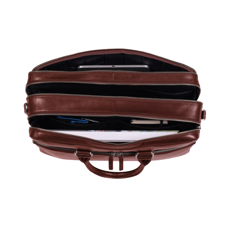 Leonhard Heyden Cambridge RV-Aktenmappe 3 Fächer Cognac