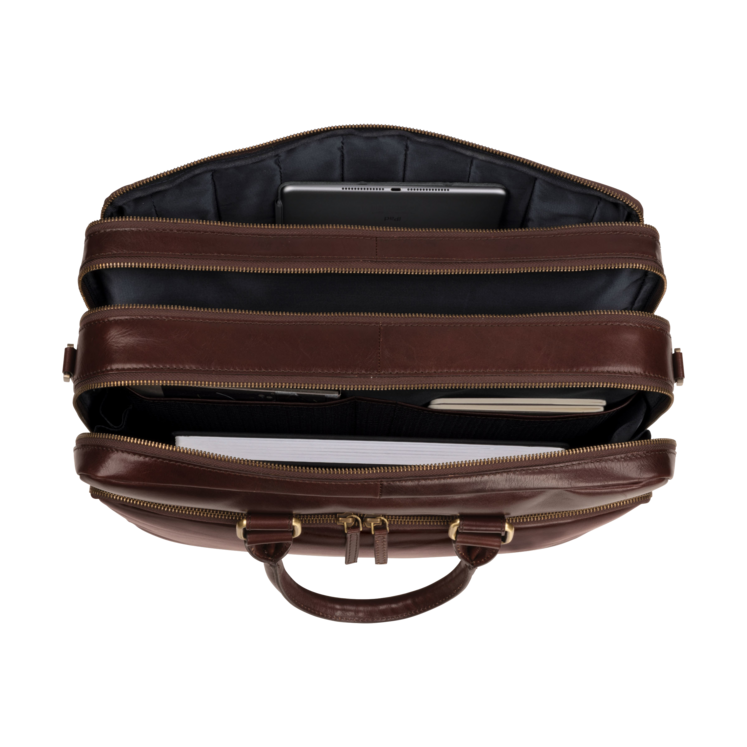 Leonhard Heyden Cambridge RV-Aktenmappe 3 Fächer Rotbraun