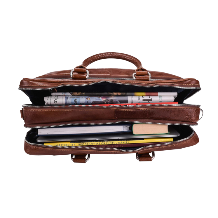 Leonhard Heyden Cambridge RV-Aktenmappe L 2 Fächer Cognac