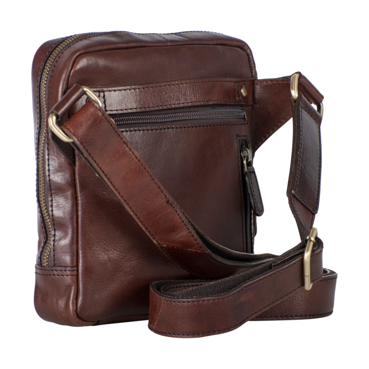 Leonhard Heyden Cambridge RV-Umhängetasche S Rotbraun