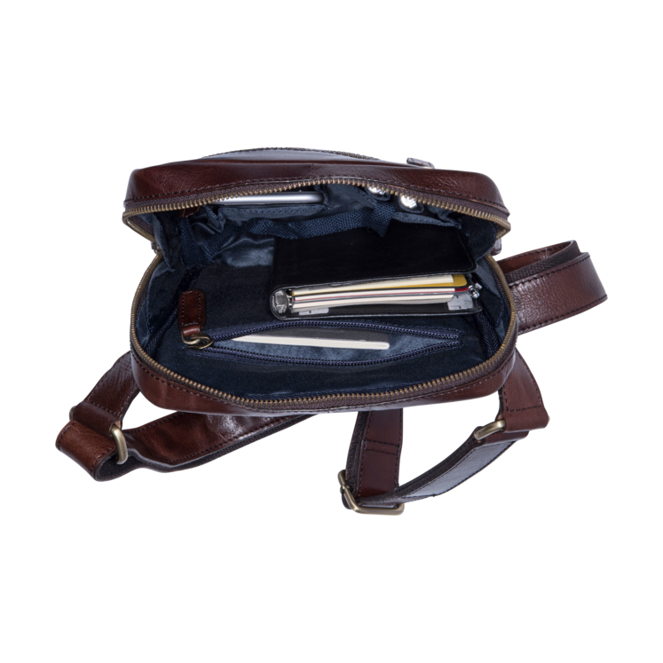 Leonhard Heyden Cambridge RV-Umhängetasche S Rotbraun