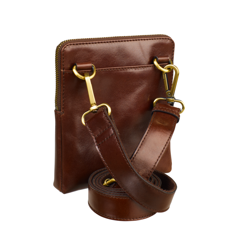 Leonhard Heyden Cambridge Umhängetasche XXS Rotbraun