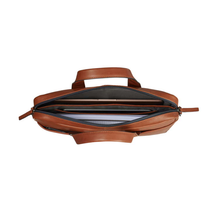 Leonhard Heyden Hamburg RV-Aktenmappe 1 Fach Cognac