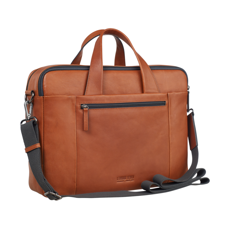 Leonhard Heyden Hamburg RV-Aktenmappe 2 Fächer Cognac