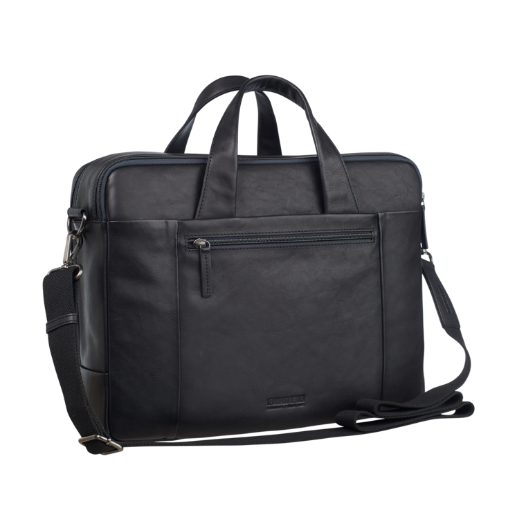 Leonhard Heyden Hamburg RV-Aktenmappe 2 Fächer Schwarz