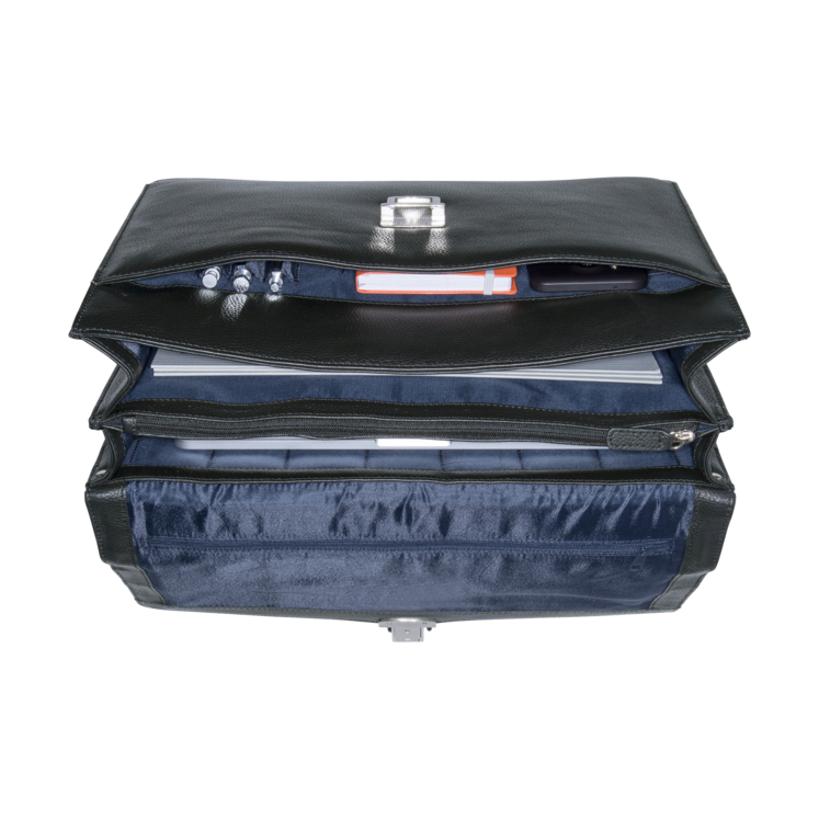 Leonhard Heyden Berlin Aktenmappe 2 Fächer Schwarz