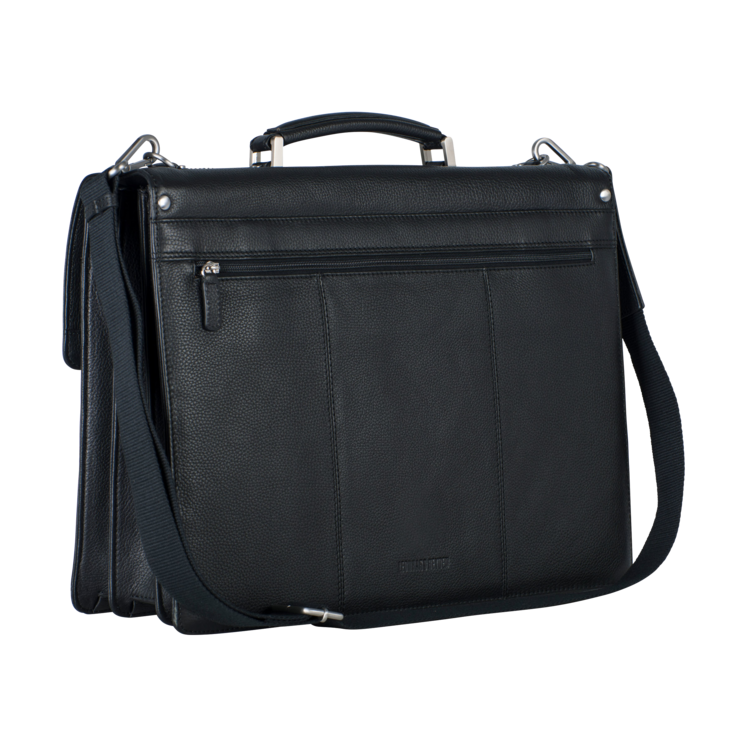 Leonhard Heyden Berlin Aktenmappe 3 Fächer Schwarz