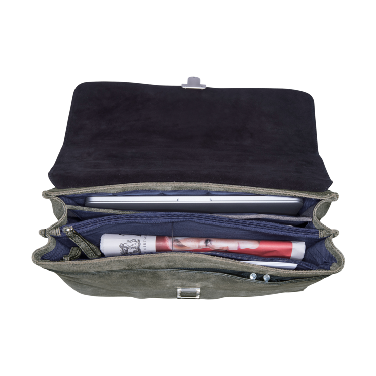 Leonhard Heyden Boston Aktenmappe 2 Fächer Grau