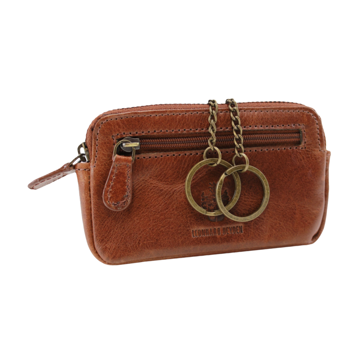 Leonhard Heyden Cambridge Schlüsseletui Cognac