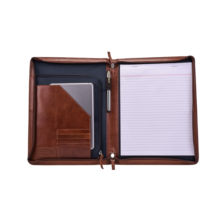Leonhard Heyden Cambridge Schreibmappe Cognac