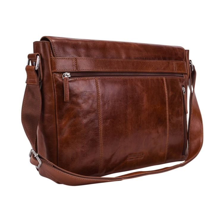 Leonhard Heyden Cambridge Umhängetasche L Cognac