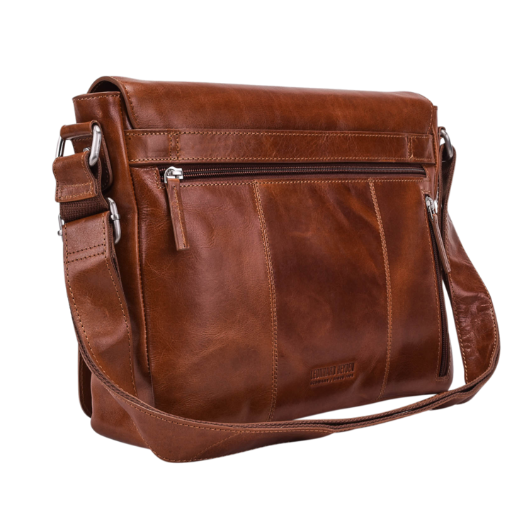 Leonhard Heyden Cambridge Umhängetasche M Cognac