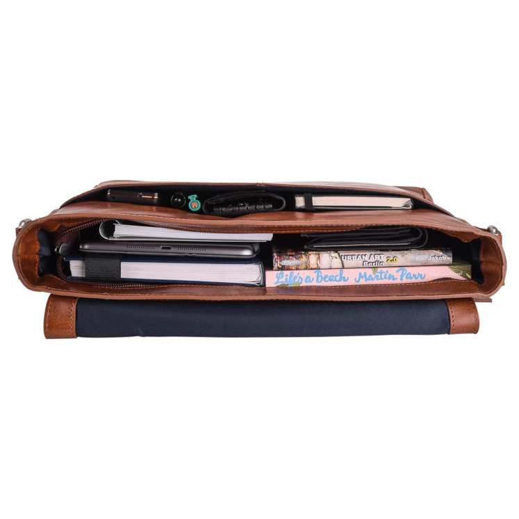 Leonhard Heyden Cambridge Umhängetasche M Cognac