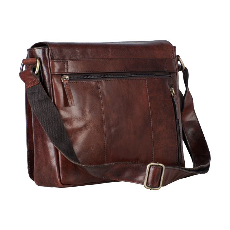 Leonhard Heyden Cambridge Umhängetasche M Rotbraun