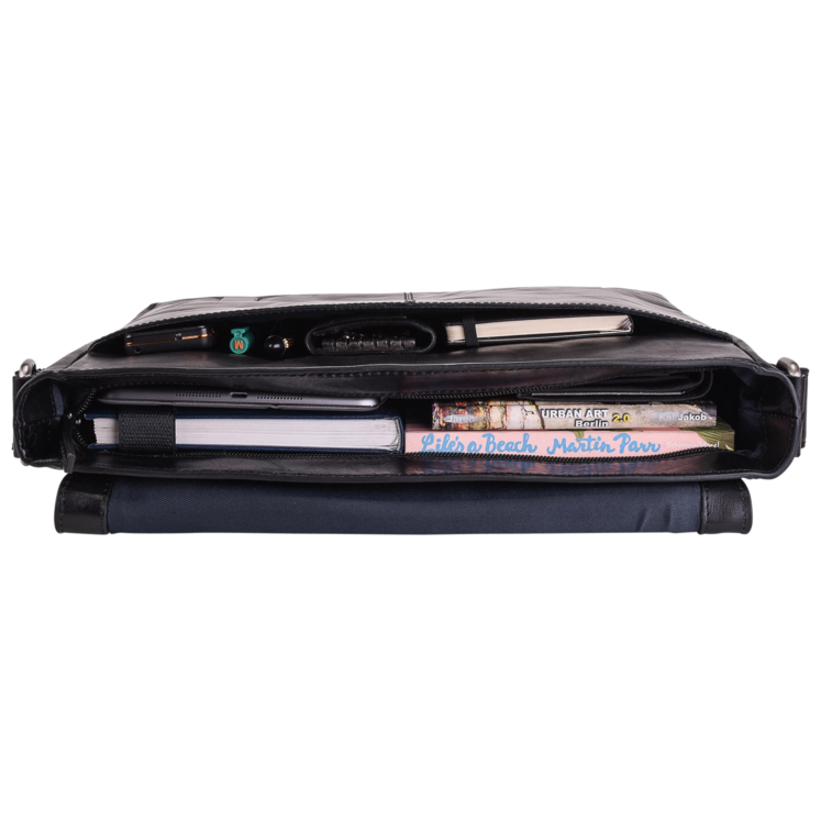 Leonhard Heyden Cambridge Umhängetasche M Schwarz