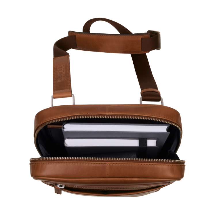 Leonhard Heyden Chicago RV-Umhängetasche S Braun