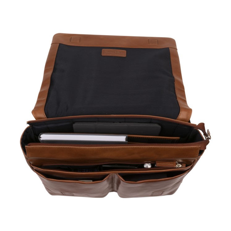 Leonhard Heyden Chicago Umhängetasche M Braun