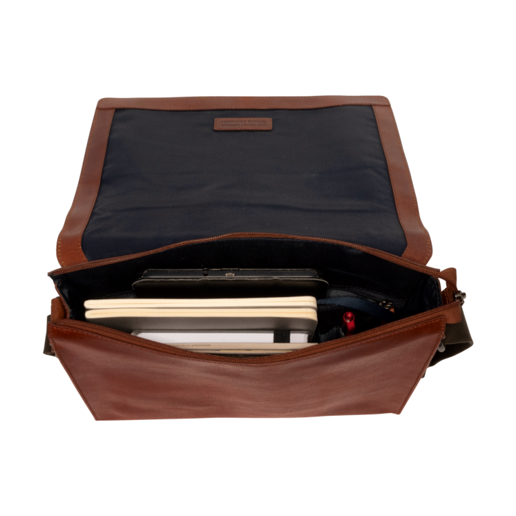 Leonhard Heyden Dakota Umhängetasche M Kastanie