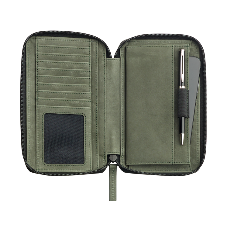 Leonhard Heyden Den Haag Handy-Umhängetasche Oliv