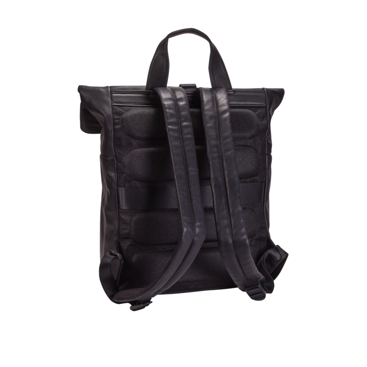 Leonhard Heyden Den Haag Rucksack Rolltop Schwarz