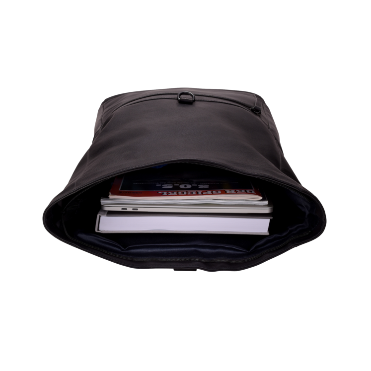 Leonhard Heyden Den Haag Rucksack Rolltop Schwarz
