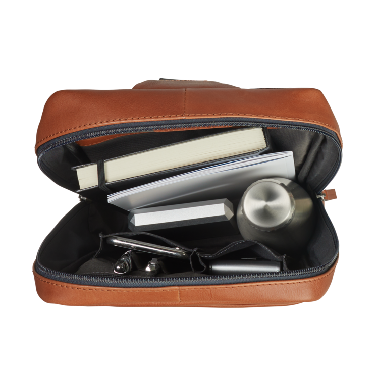 Leonhard Heyden Hamburg Crossbag Cognac