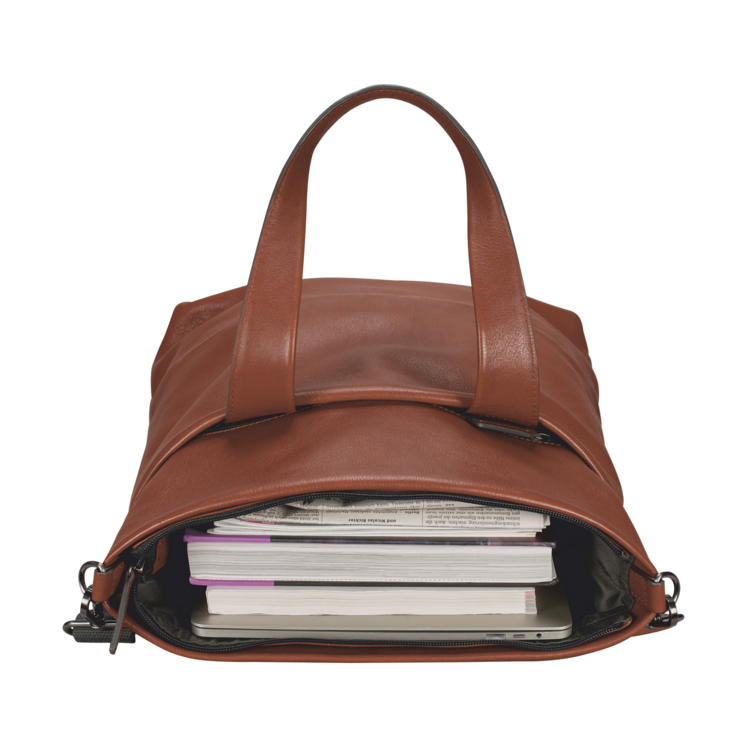 Leonhard Heyden Hamburg Shopper Cognac