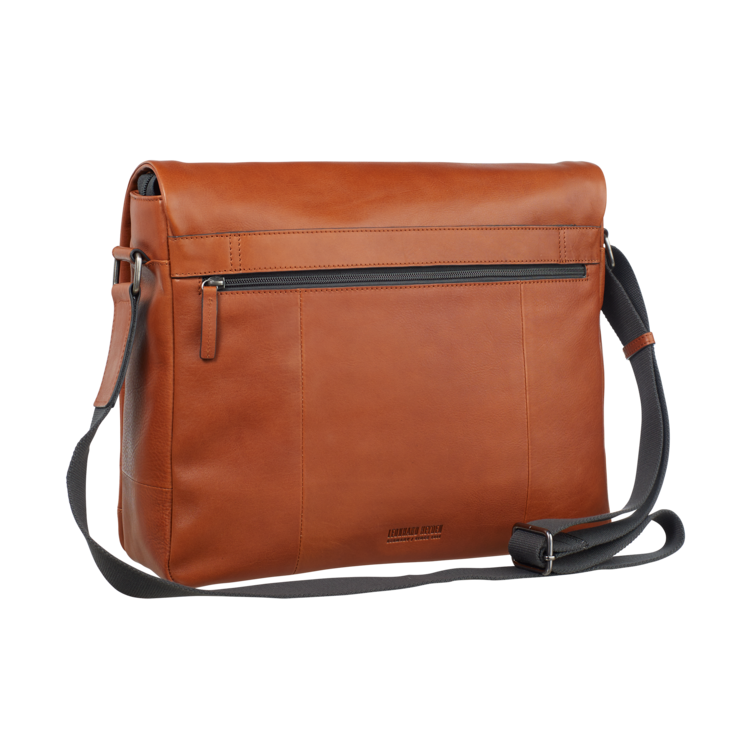 Leonhard Heyden Hamburg Umhängetasche L Cognac