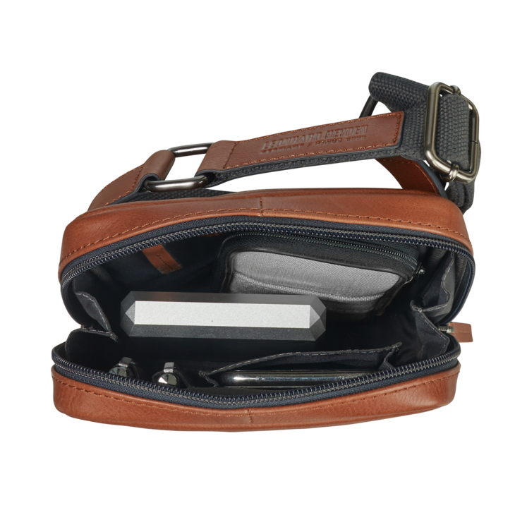 Leonhard Heyden Hamburg Umhängetasche XS Cognac