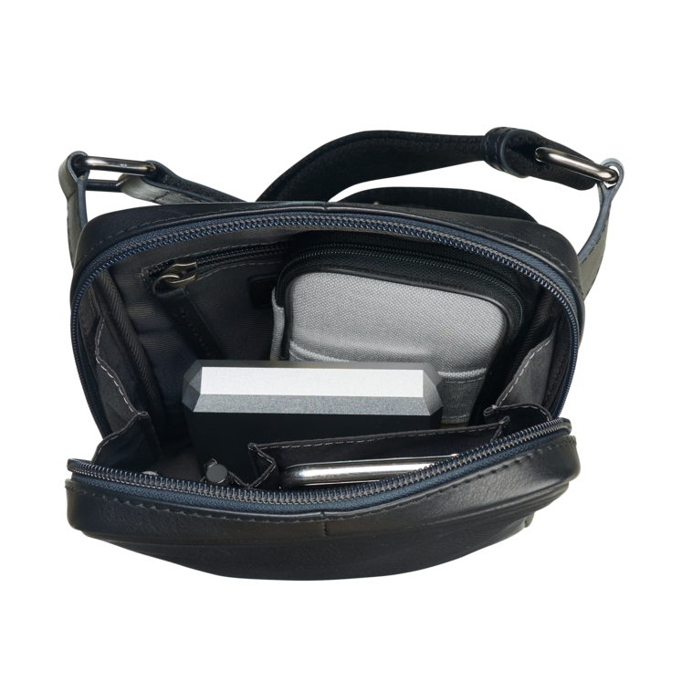 Leonhard Heyden Hamburg Umhängetasche XS Schwarz