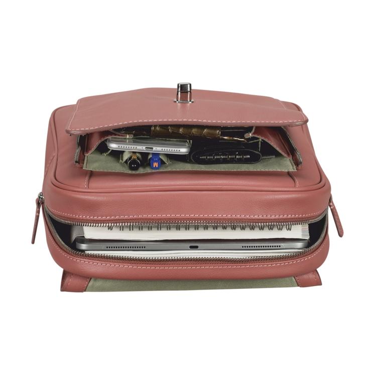 Leonhard Heyden Nizza City-Rucksack Altrosa