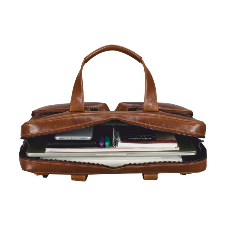 Leonhard Heyden Porto RV-Aktenmappe 1 Fach Braun