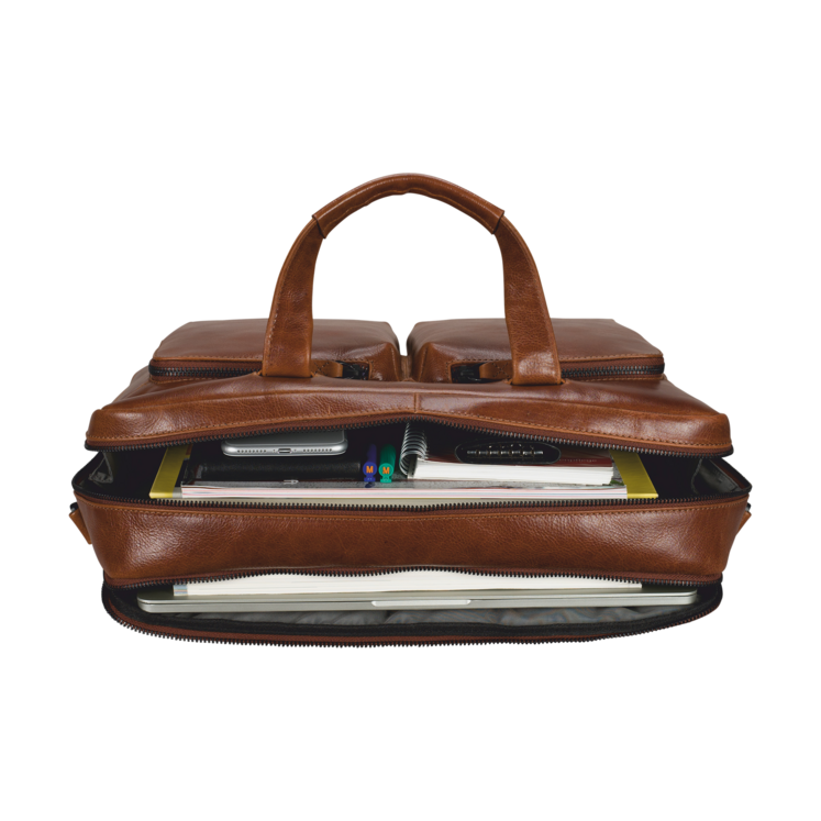 Leonhard Heyden Porto RV-Aktenmappe 2 Fächer Braun