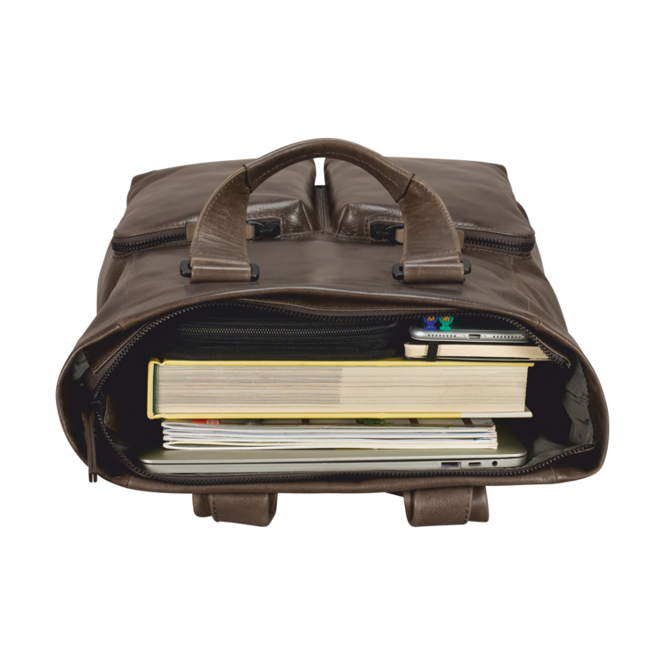 Leonhard Heyden Porto Tote Bag / Rucksack Graubraun