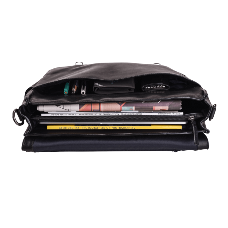 Leonhard Heyden Roma Aktenmappe 2 Fäche Schwarz