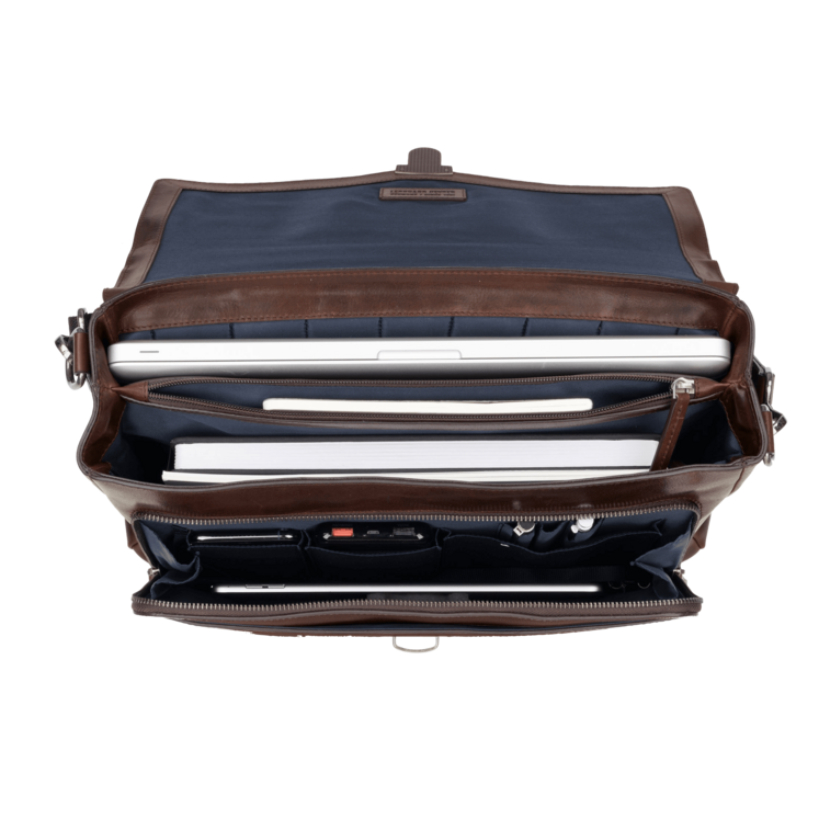 Leonhard Heyden Roma Aktenmappe 2 Fächer Braun