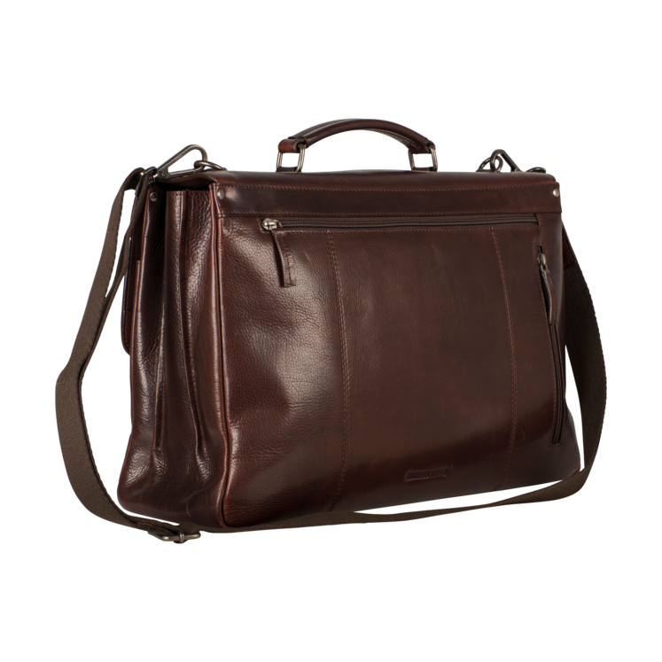 Leonhard Heyden Roma Aktenmappe 3 Fächer Braun