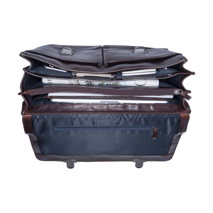 Leonhard Heyden Roma Aktenmappe 3 Fächer Braun